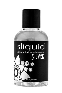 water based lubricant sliquid naturals silver bottle
